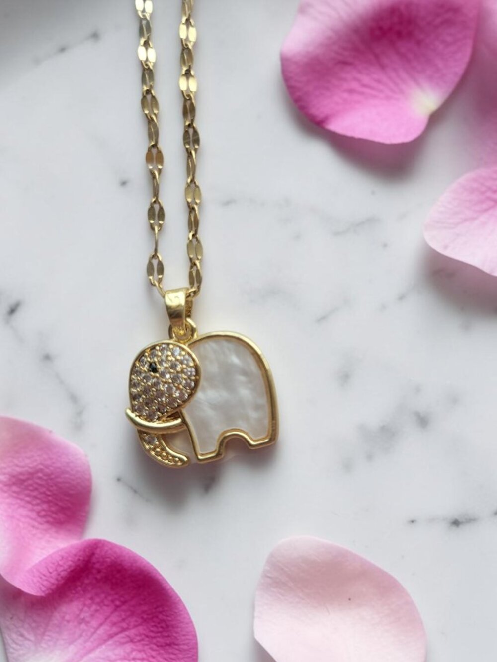 18K Gold Plated Elephant Necklace